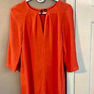 MNG Mango Women’s Blue Red 3/4 Sleeve Tunic Mini Dress Sz 2